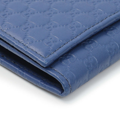 Exclusive Gucci Blue Microguccissima Long Wallet — Top View