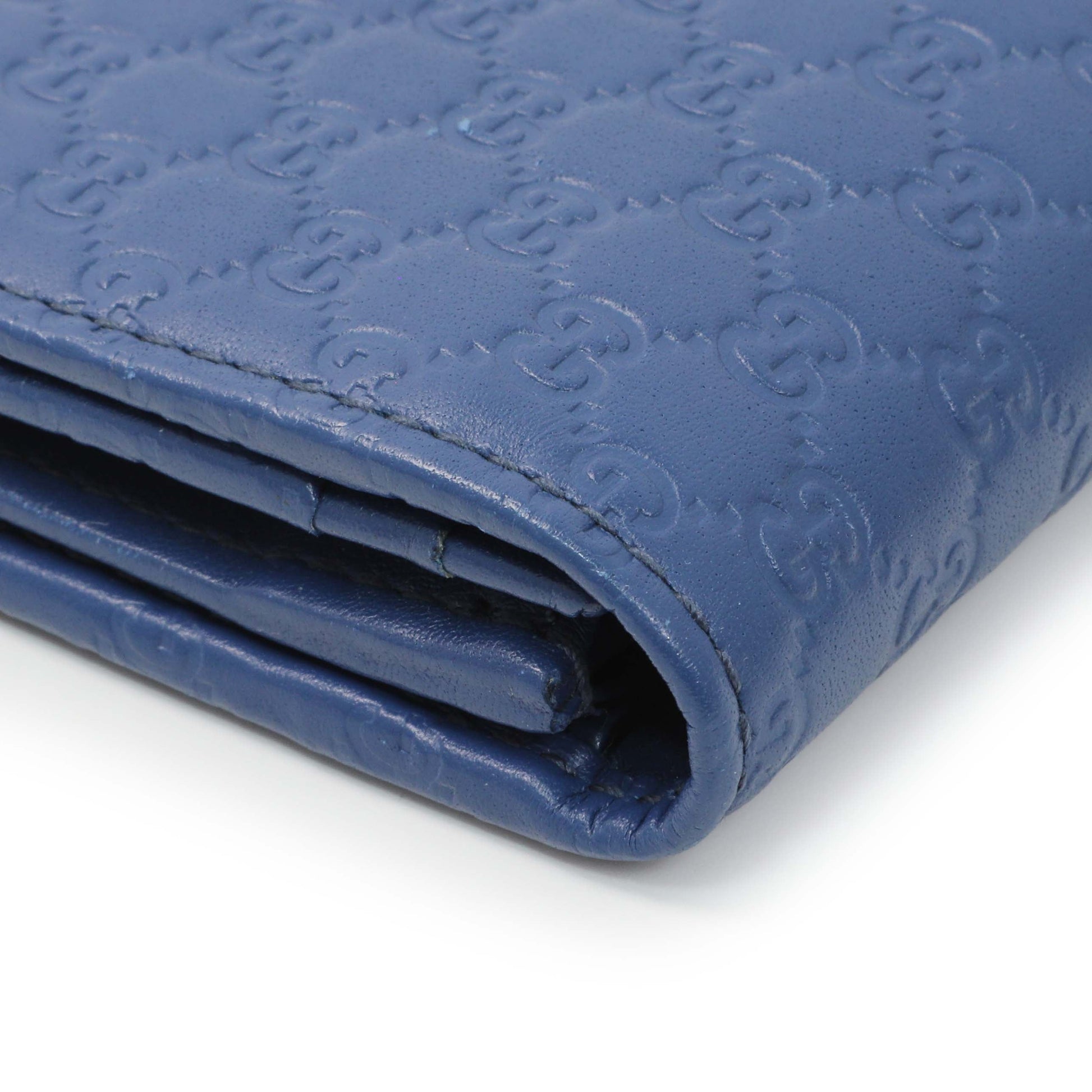 Exclusive Gucci Blue Microguccissima Long Wallet — Lifestyle View