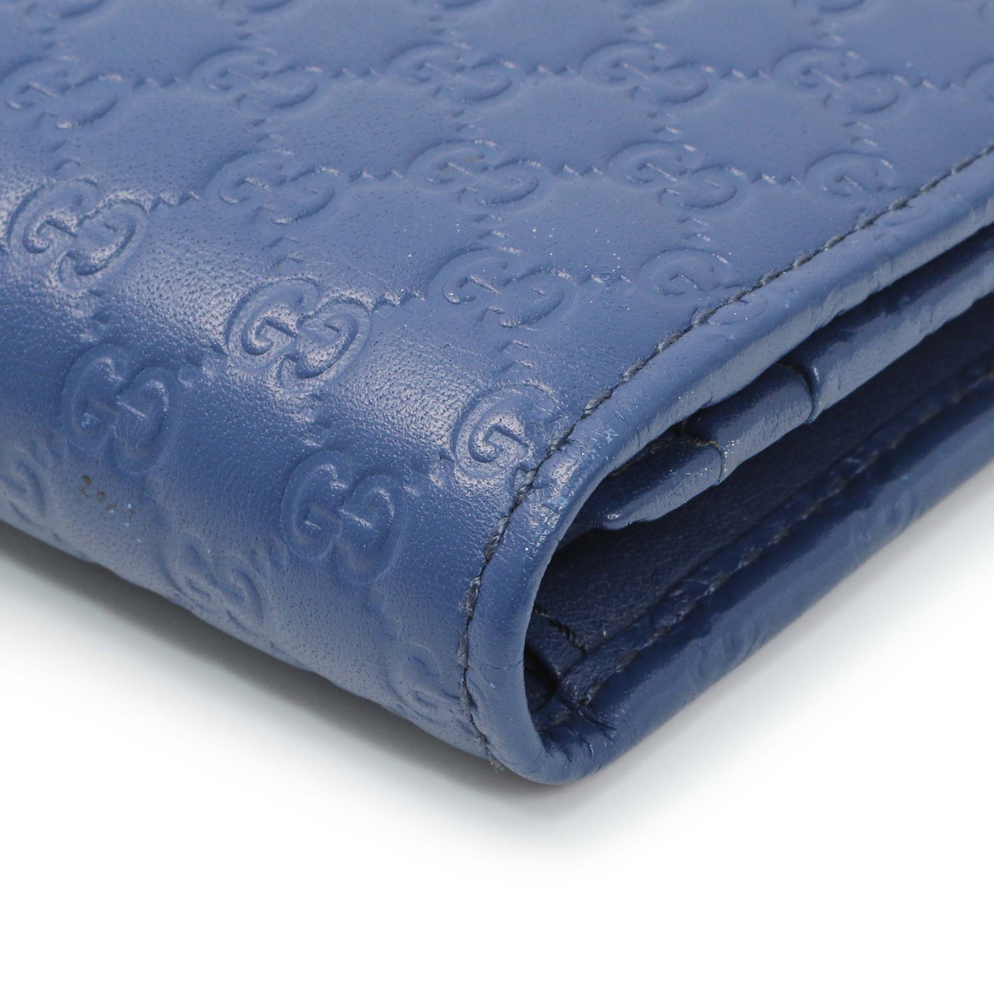 Exclusive Gucci Blue Microguccissima Long Wallet — Alternate View 7