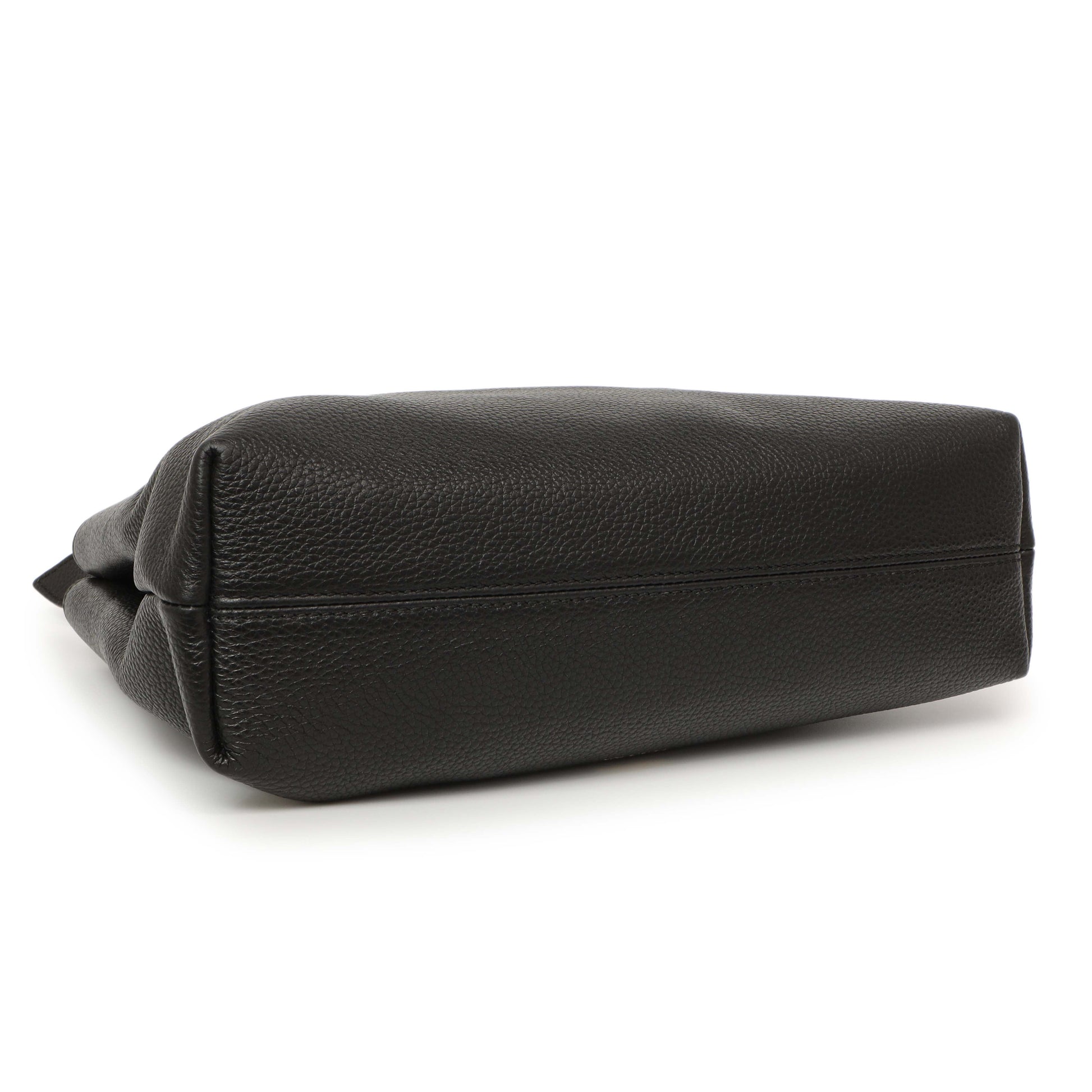 Exclusive Versace Black Calfskin Virtus Hobo — Back View
