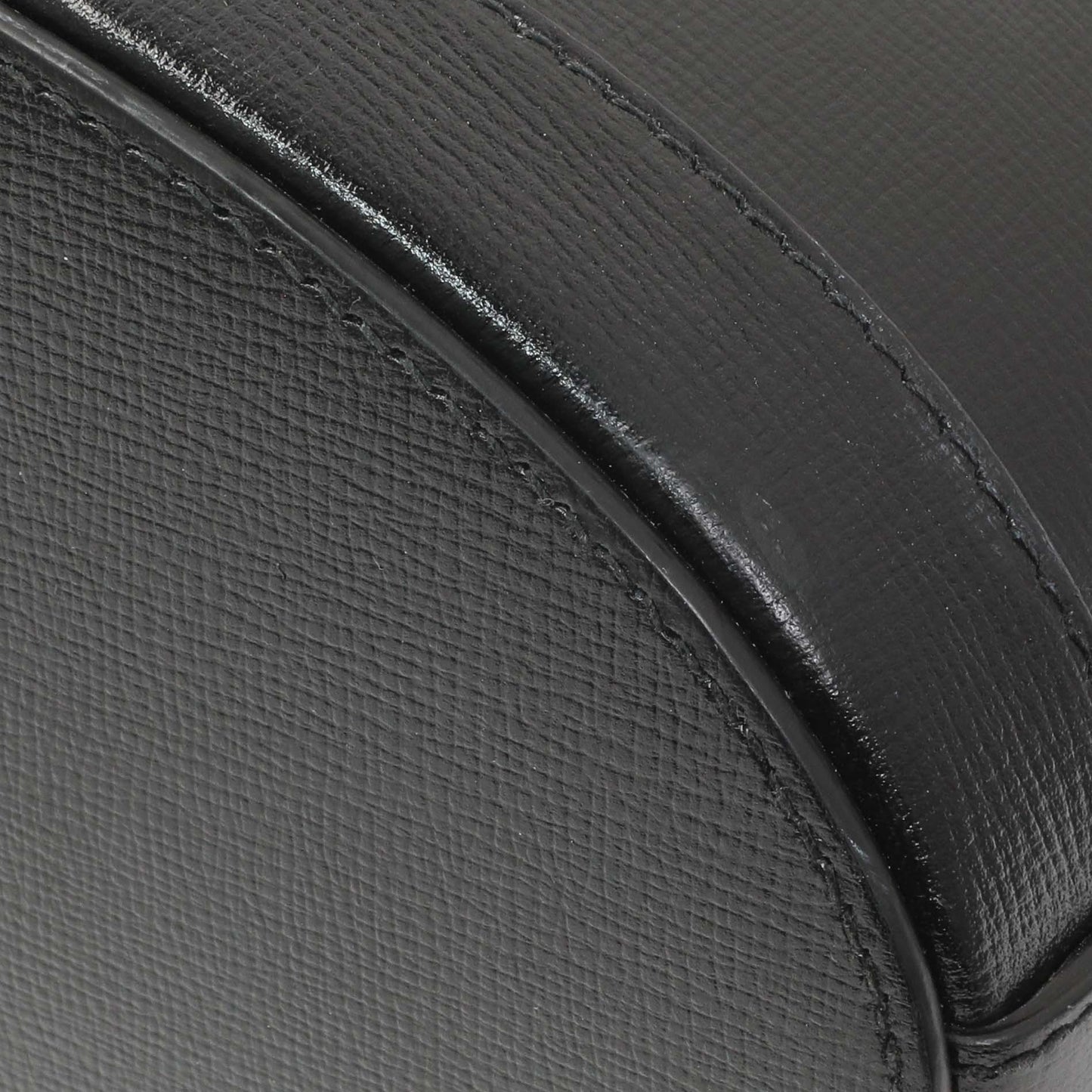 Exclusive Gucci Black Beige Calfskin Horsebit 1955 Drawstring Bucket Bag — Alternate View 7