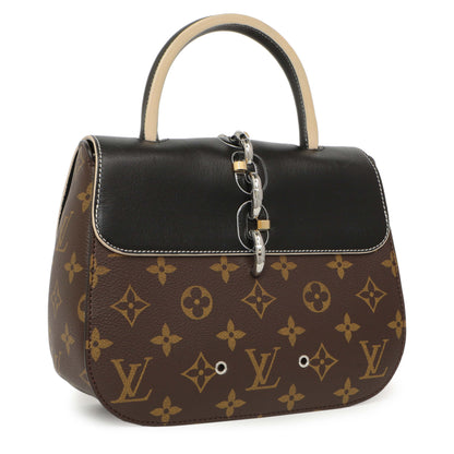 Exclusive Louis Vuitton Black Calfskin Monogram Chain It PM — Side View