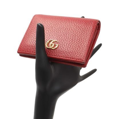 Exclusive Gucci Red Pebbled Calfskin Marmont Card Wallet — Alternate View 11