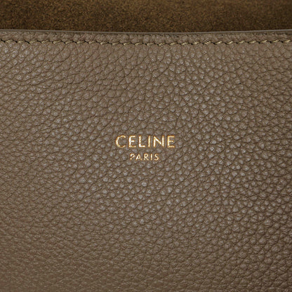 Exclusive Celine Taupe Soft Grained Calfskin Small Belt Cabas Phantom — Detail View