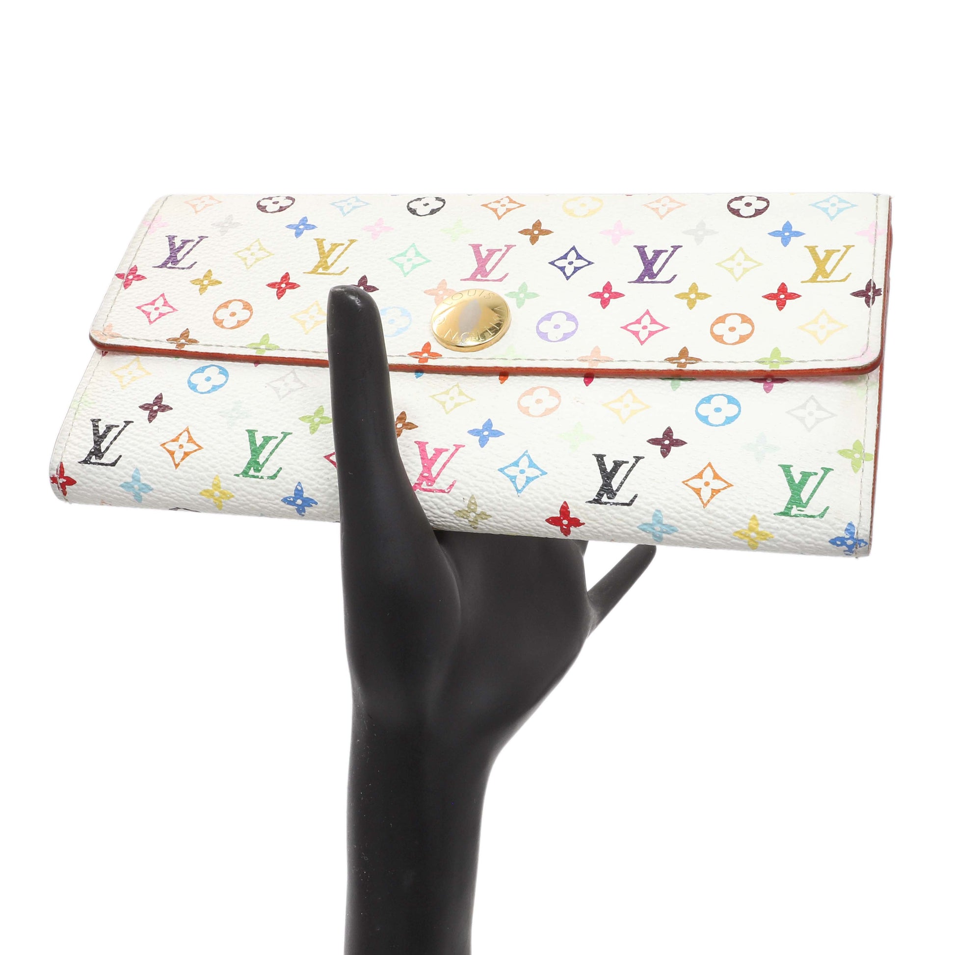 Exclusive Louis Vuitton White Multicolor Sarah Wallet — Alternate View 11