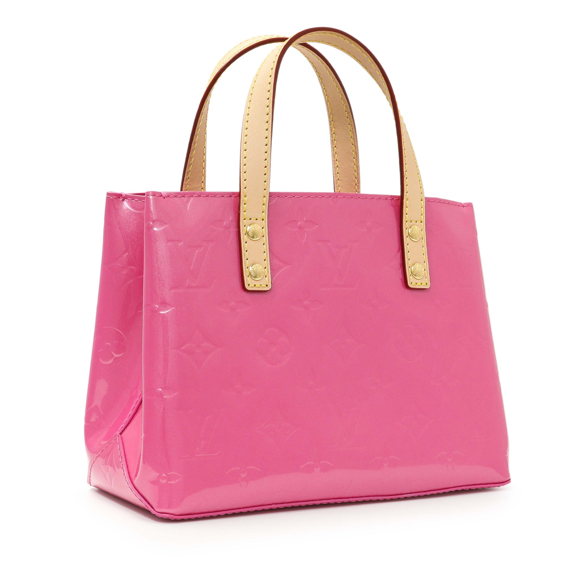 Exclusive Louis Vuitton Neon Pink Vernis Reade PM NM — Side View