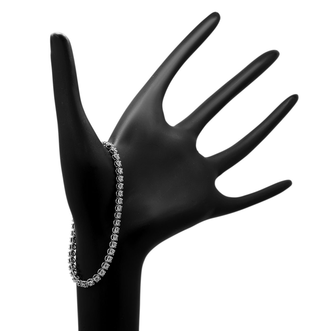 Exclusive 14K White Gold 2.04 Carat Tennis Bracelet — Back View