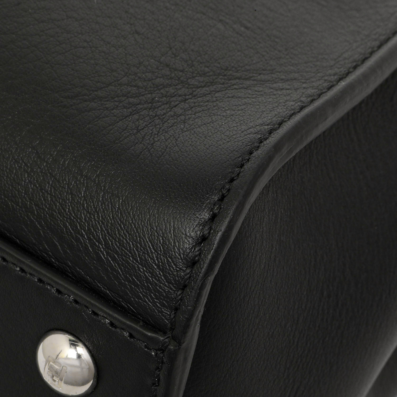 Exclusive Fendi Black Vitello Seta Snakeskin Crocodile Monster Eyes Medium Peekaboo Iconic Satchel — Alternate View 7