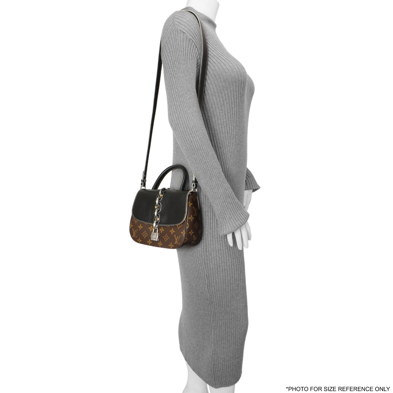 Exclusive Louis Vuitton Black Calfskin Monogram Chain It PM — Alternate View 7