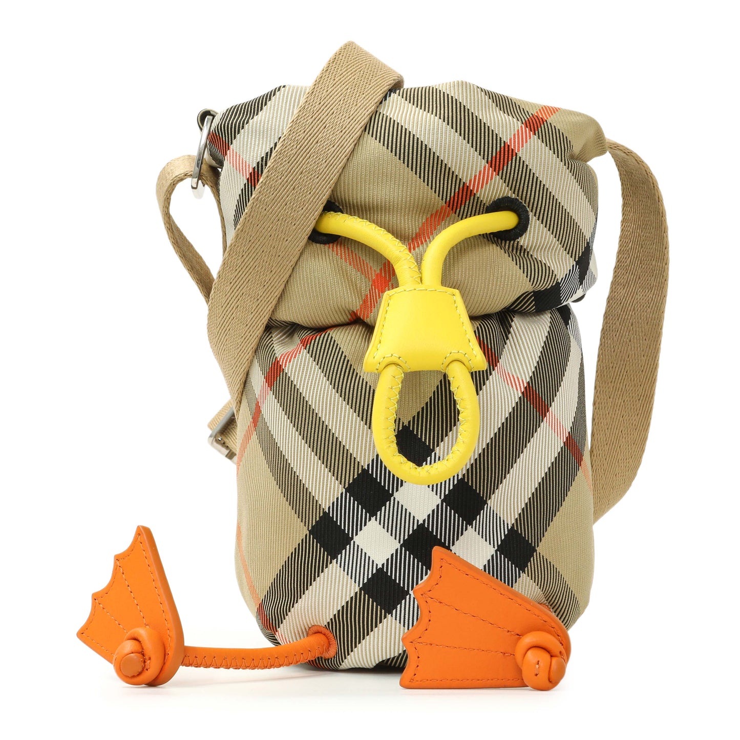 Exclusive Burberry Sand Check Nylon Duck Bottle Holder — Side View