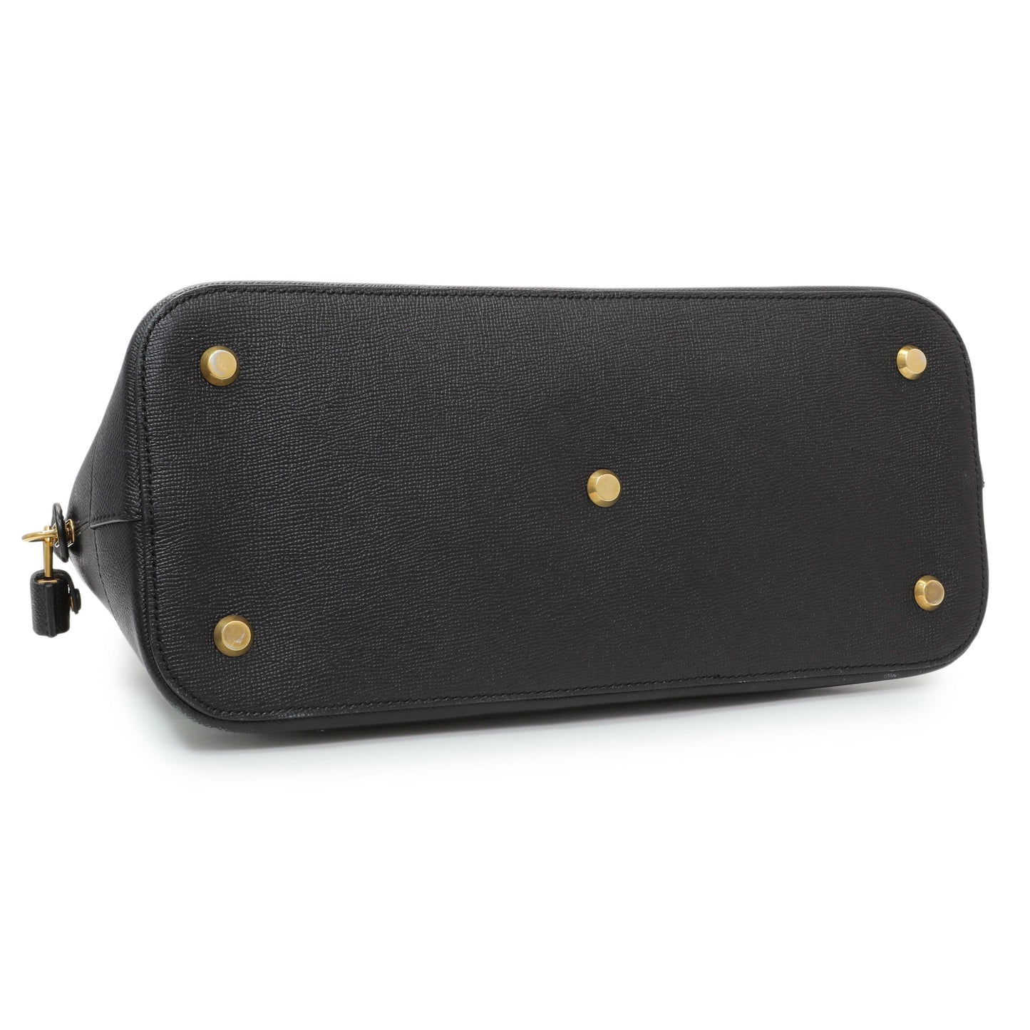 Exclusive Balenciaga Black Grained Calfskin M Ville Top Handle Bag — Back View