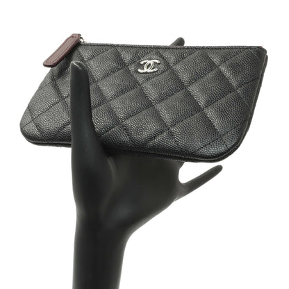 Exclusive Chanel Black Quilted Caviar Small Zipped Pouch — Alternate View 7