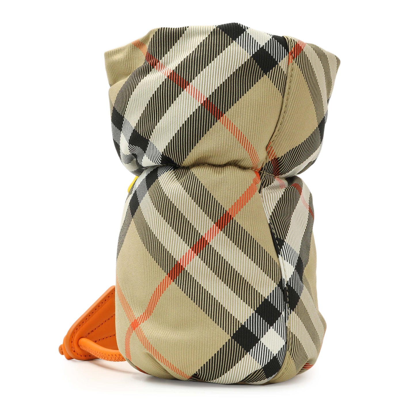 Exclusive Burberry Sand Check Nylon Duck Bottle Holder — Back View