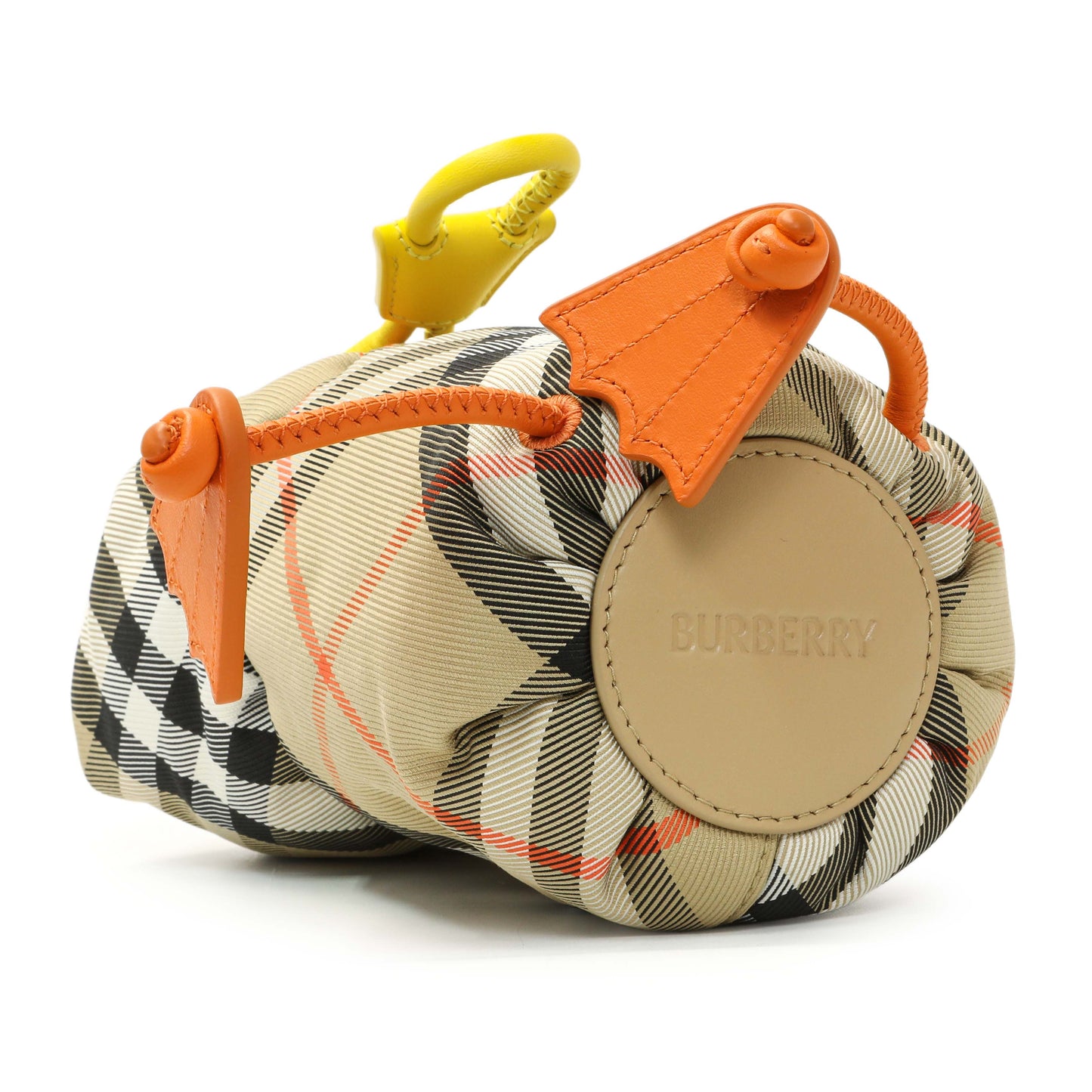Exclusive Burberry Sand Check Nylon Duck Bottle Holder — Top View