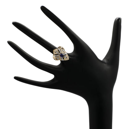 Exclusive 14K Yellow Gold 0.83 Carat Oval Sapphire Ring — 4.25 — Back View