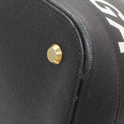 Exclusive Balenciaga Black Grained Calfskin M Ville Top Handle Bag — Detail View