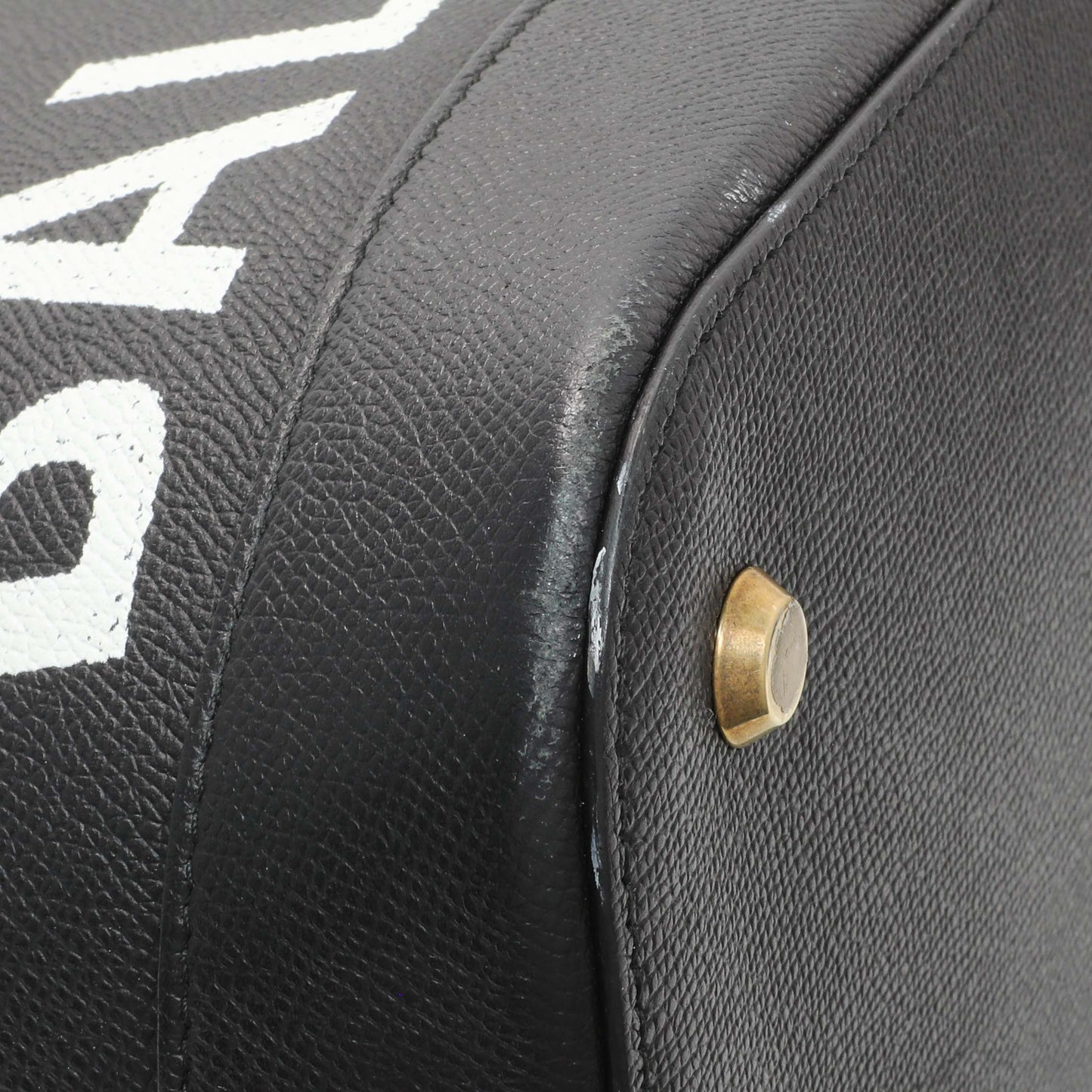 Exclusive Balenciaga Black Grained Calfskin M Ville Top Handle Bag — Lifestyle View