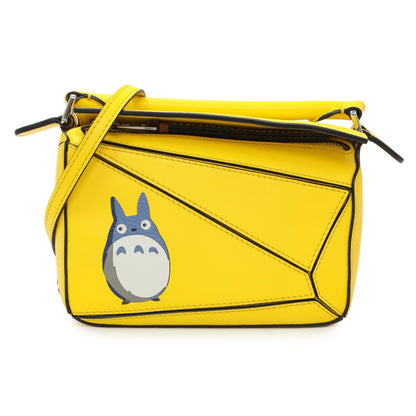 Exclusive Loewe X Studio Ghibli Calfskin My Neighbour Totoro Mini Puzzle Bag — Front View