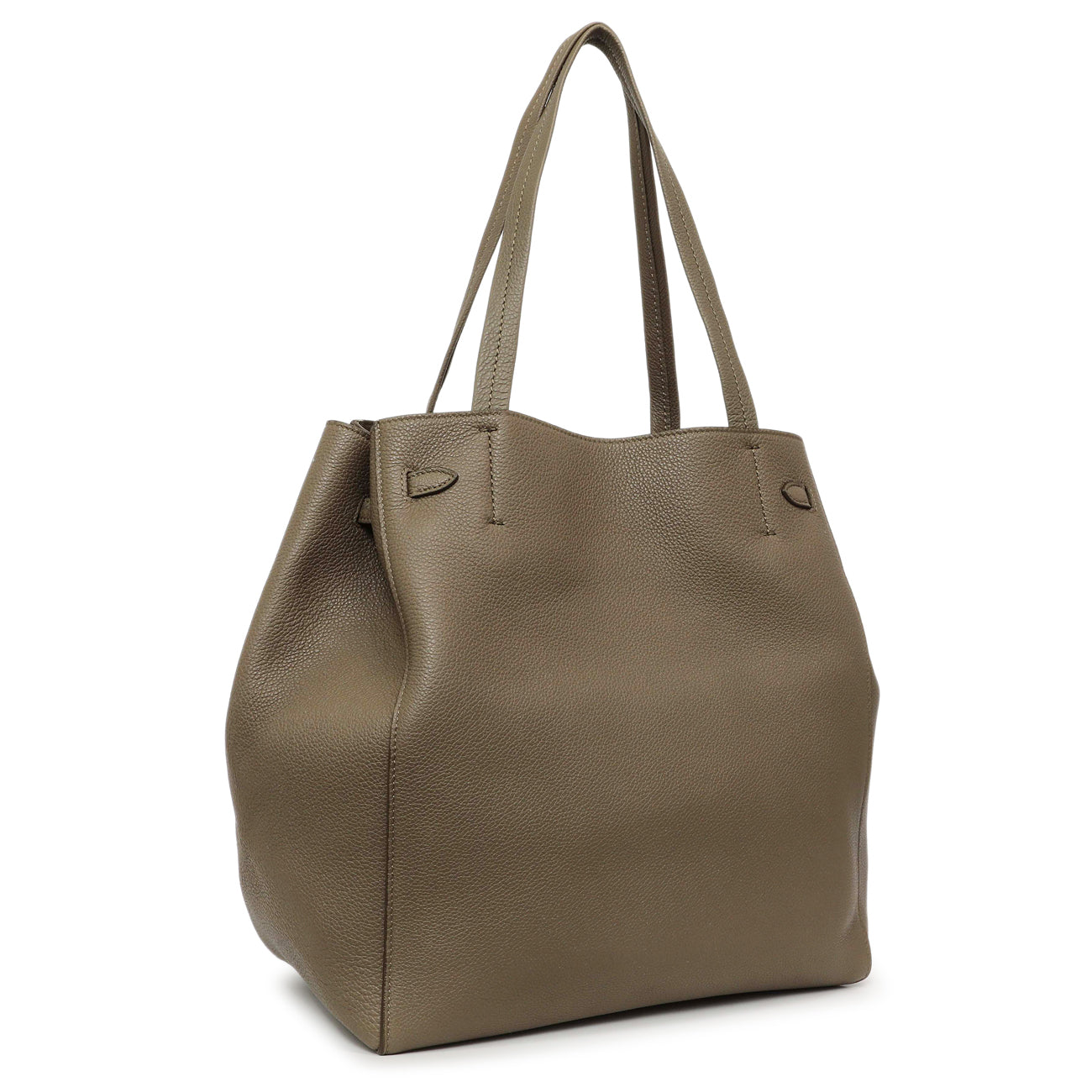 Exclusive Celine Taupe Soft Grained Calfskin Small Belt Cabas Phantom — Side View