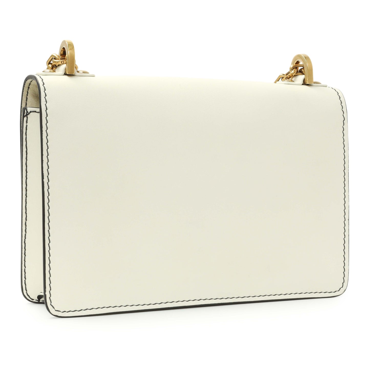 Exclusive Christian Dior White Calfskin J'Adior Chain Flap Bag — Side View