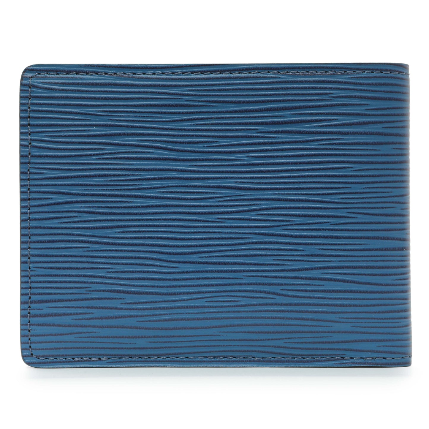 Exclusive Louis Vuitton Cobalt Epi Initials Multiple Wallet — Side View