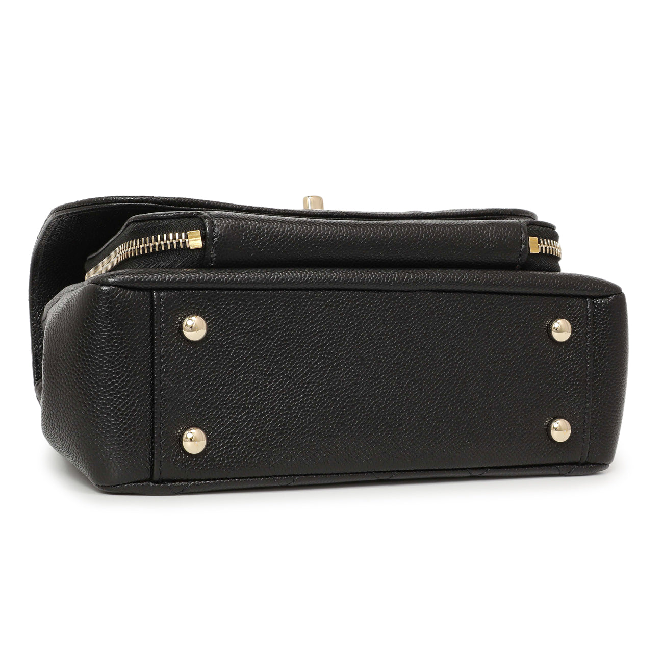 Exclusive Chanel Black Caviar Medium Business Affinity Flap — Back View