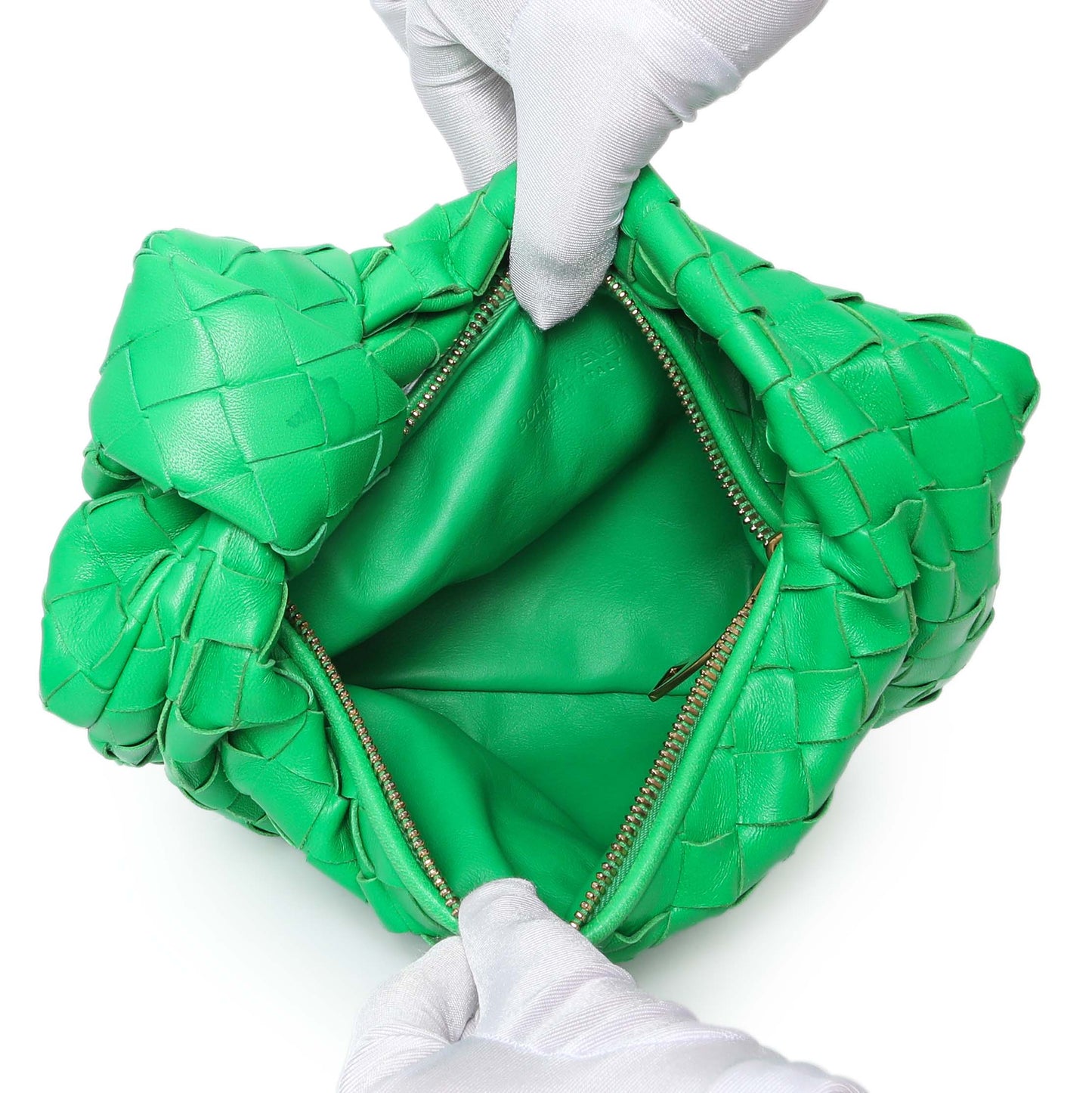Exclusive Bottega Veneta Parakeet Nappa Intrecciato Mini Jodie — Top View