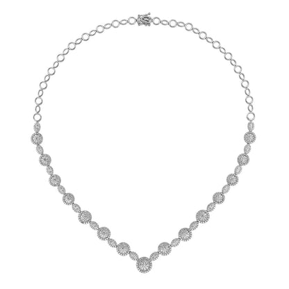 Exclusive 18K White Gold 5.04 Carat Diamond Necklace — Front View