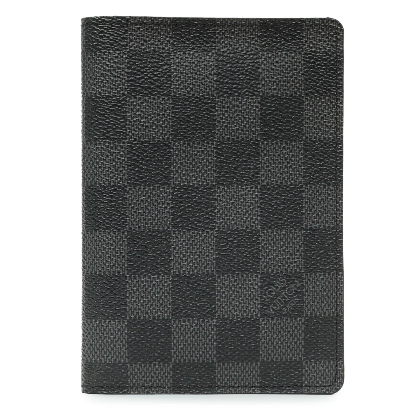 Exclusive Louis Vuitton Damier Graphite Passport Cover — Front View