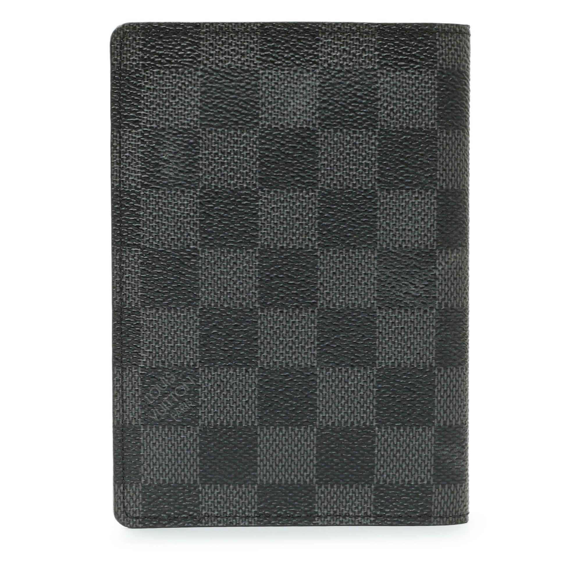 Exclusive Louis Vuitton Damier Graphite Passport Cover — Side View