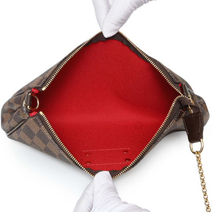 Exclusive Louis Vuitton Damier Ebene Eva Clutch — Top View