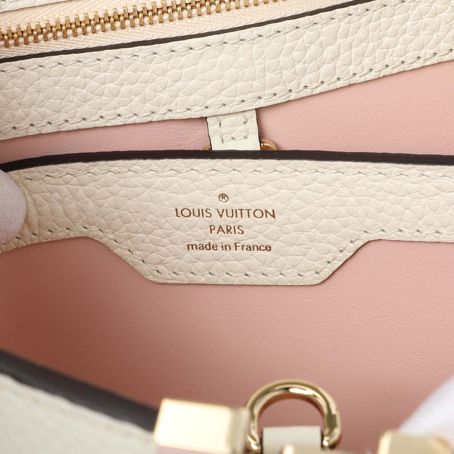 Exclusive Louis Vuitton Taurillon Capucines BB — Detail View