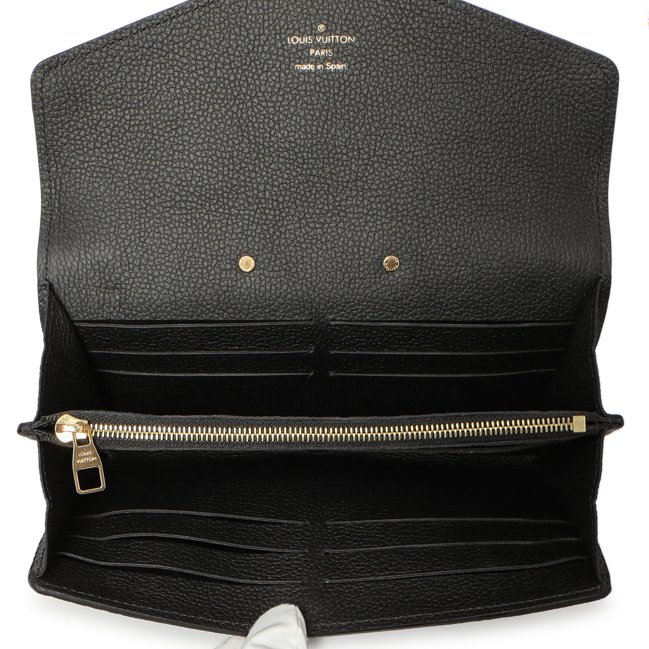 Exclusive Louis Vuitton Black Empreinte Metis Wallet — Top View
