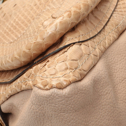 Exclusive Chloe Nude Python Medium Paraty — Top View