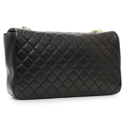 Exclusive Chanel Black Lambskin Quilted Medium Westminster Pearl Flap — Side View