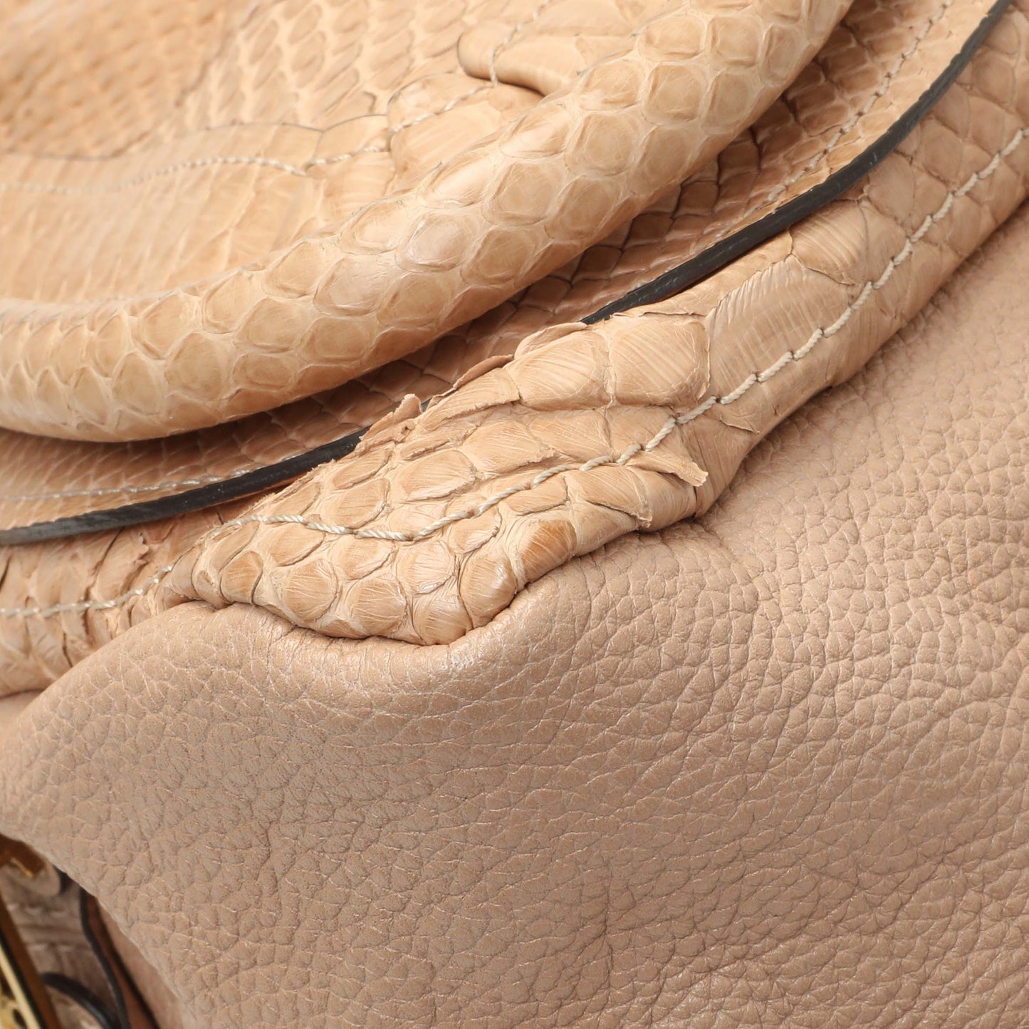 Exclusive Chloe Nude Python Medium Paraty — Alternate View 7
