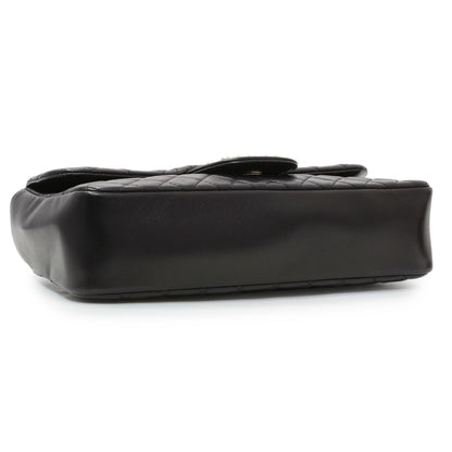 Exclusive Chanel Black Lambskin Quilted Medium Westminster Pearl Flap — Back View