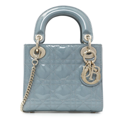Exclusive Christian Dior Cannage Patent Mini Lady Dior — Front View