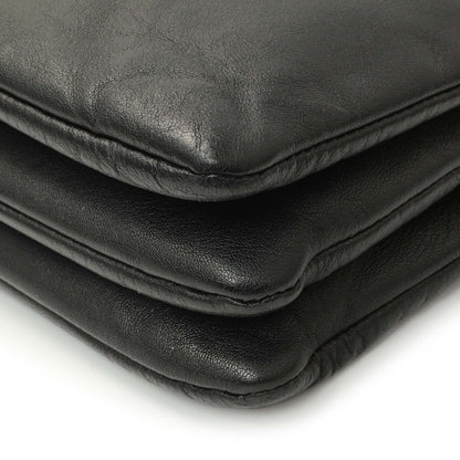 Exclusive Celine Black Lambskin Small Trio Crossbody — Lifestyle View