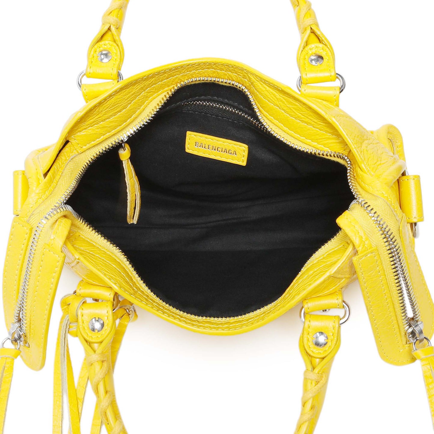 Exclusive Balenciaga Yellow Agneau Classic Hardware Mini City — Alternate View 8