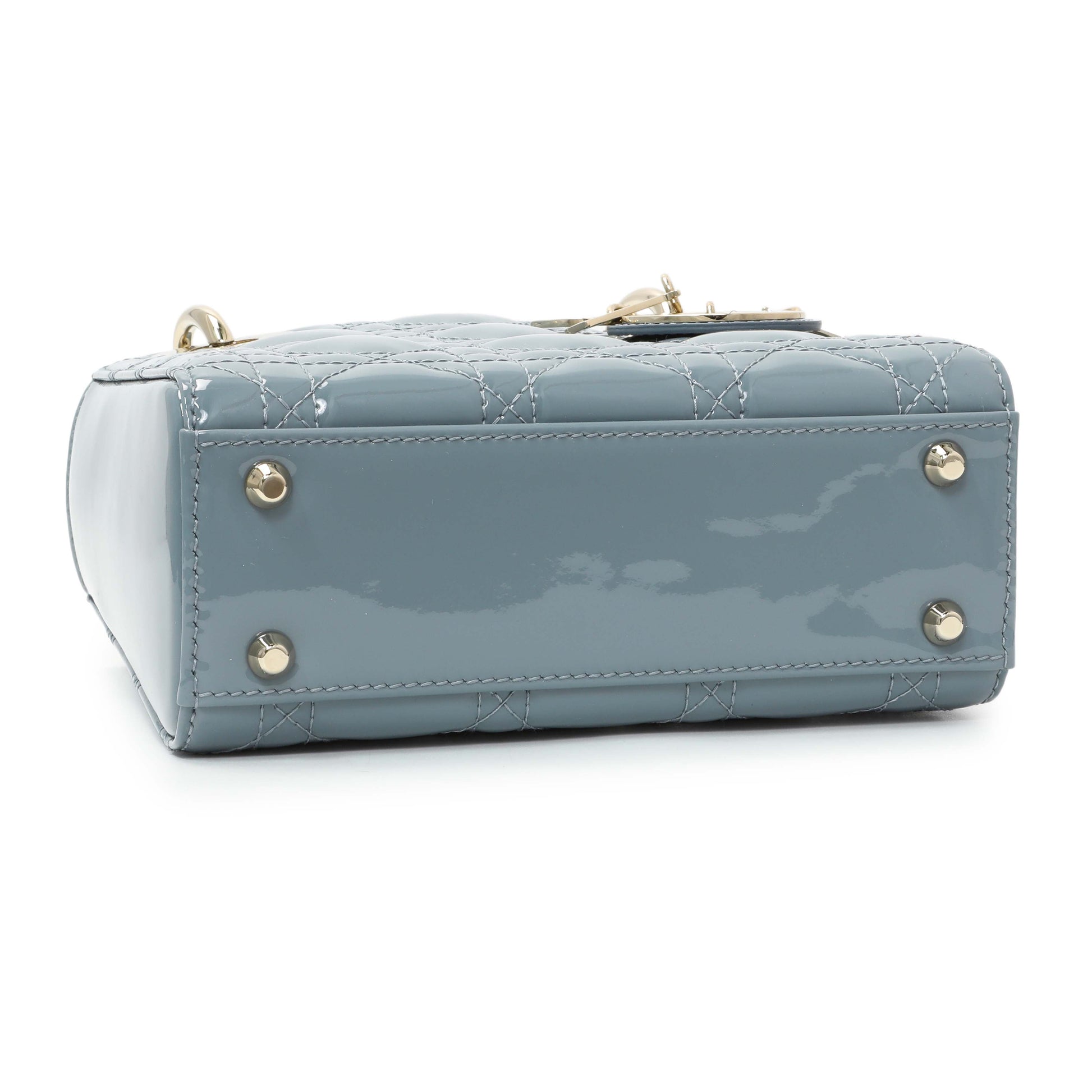 Exclusive Christian Dior Cannage Patent Mini Lady Dior — Back View
