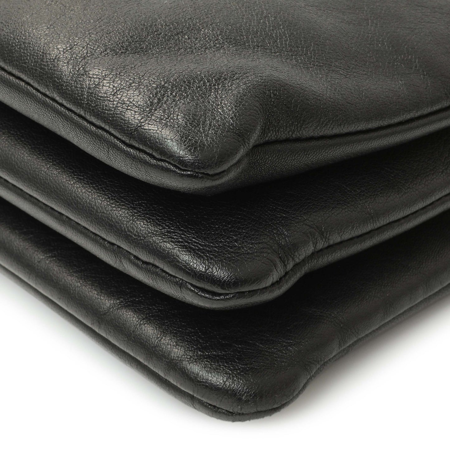 Exclusive Celine Black Lambskin Small Trio Crossbody — Alternate View 8