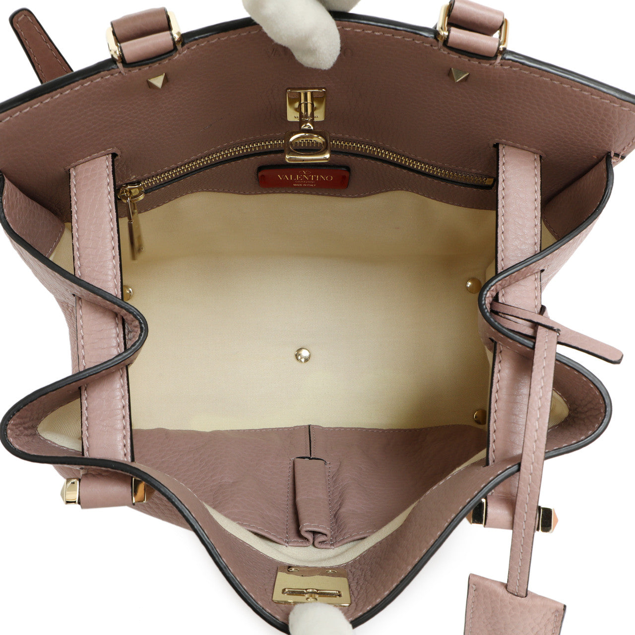 Exclusive Valentino Mauve Pebbled Calfskin Medium Joylock Satchel — Alternate View 10
