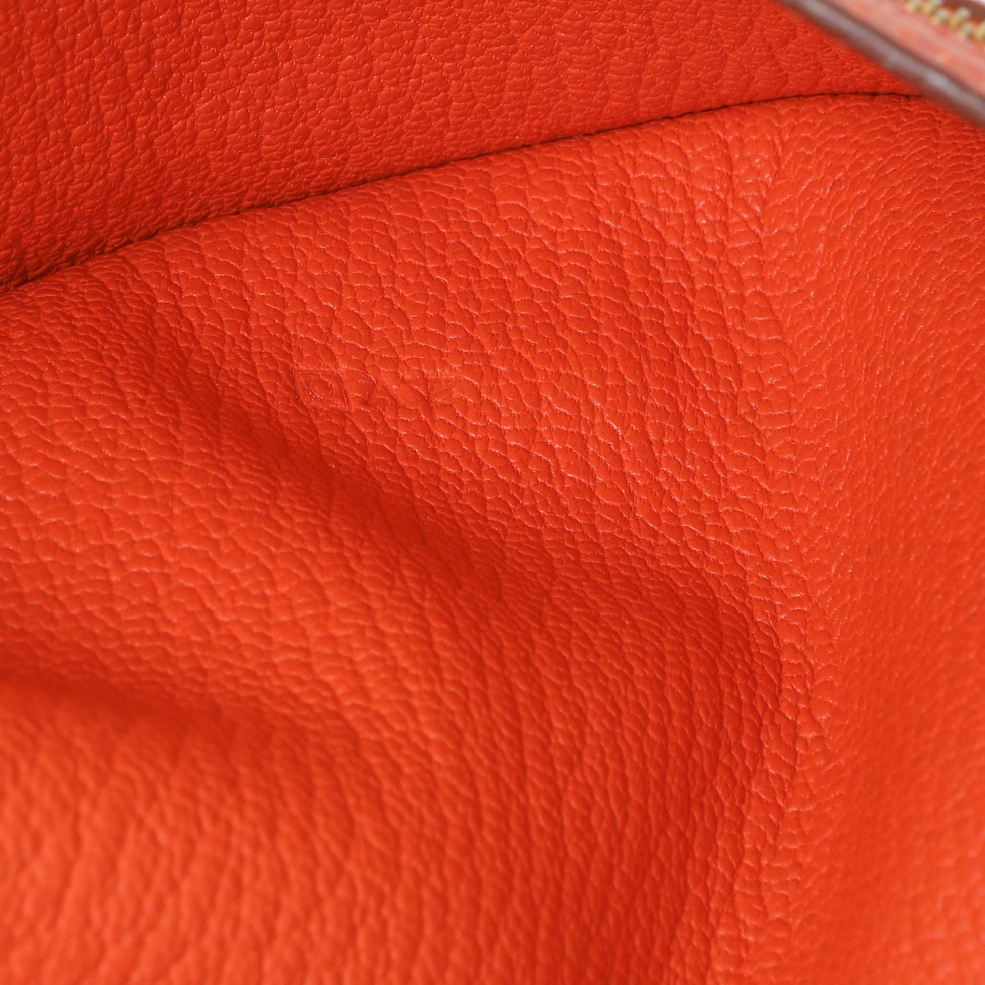 Exclusive Hermes Orange Chevre Tri-Fold Bearn Wallet — Lifestyle View