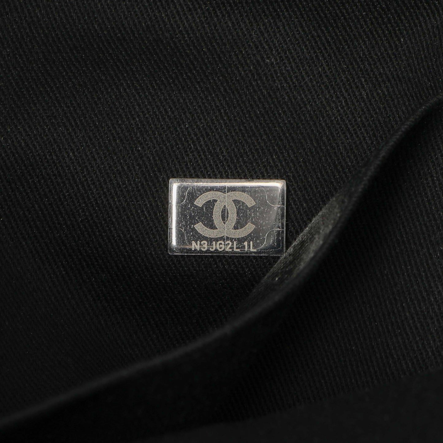 Exclusive Chanel Black Canvas Small Deauville Tote — Lifestyle View