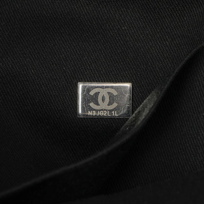 Exclusive Chanel Black Canvas Small Deauville Tote — Lifestyle View