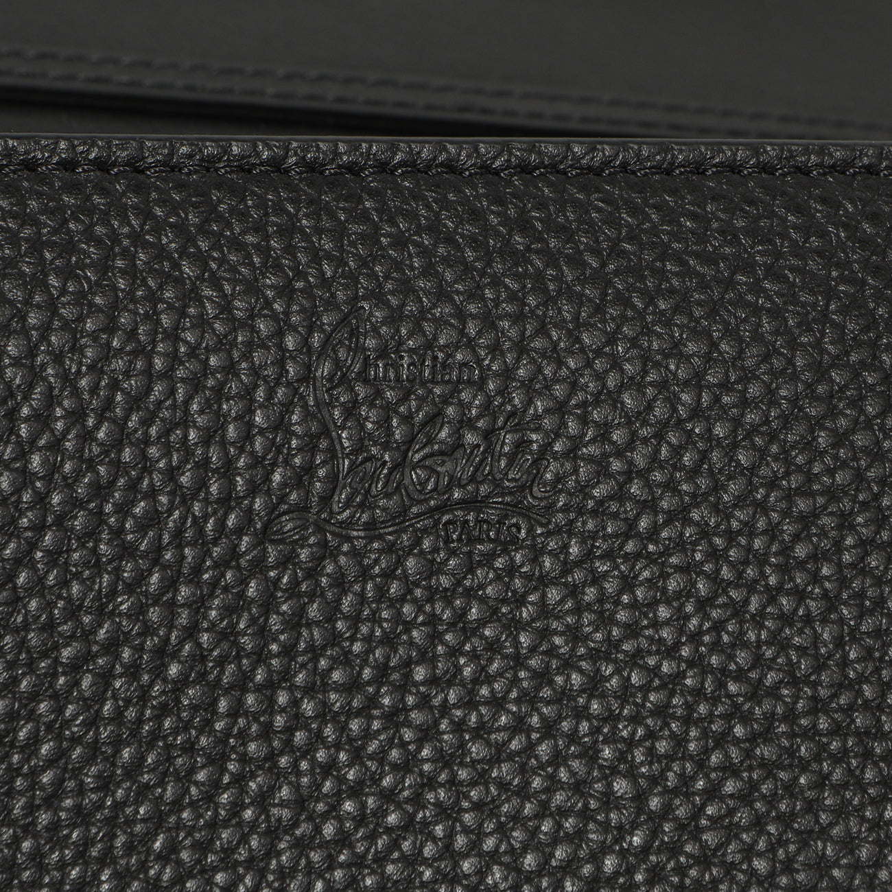 Exclusive Christian Louboutin Black Calfskin Spikes Loubinthesky Paloma Clutch — Detail View