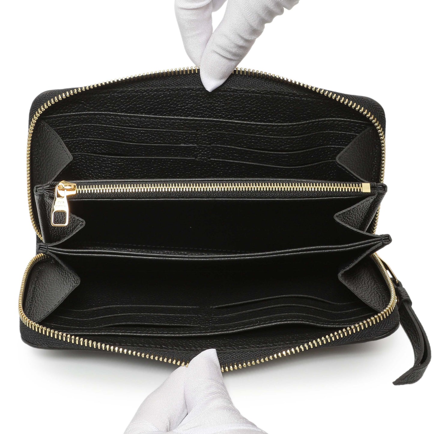 Exclusive Louis Vuitton Black Empreinte Zippy Wallet — Lifestyle View
