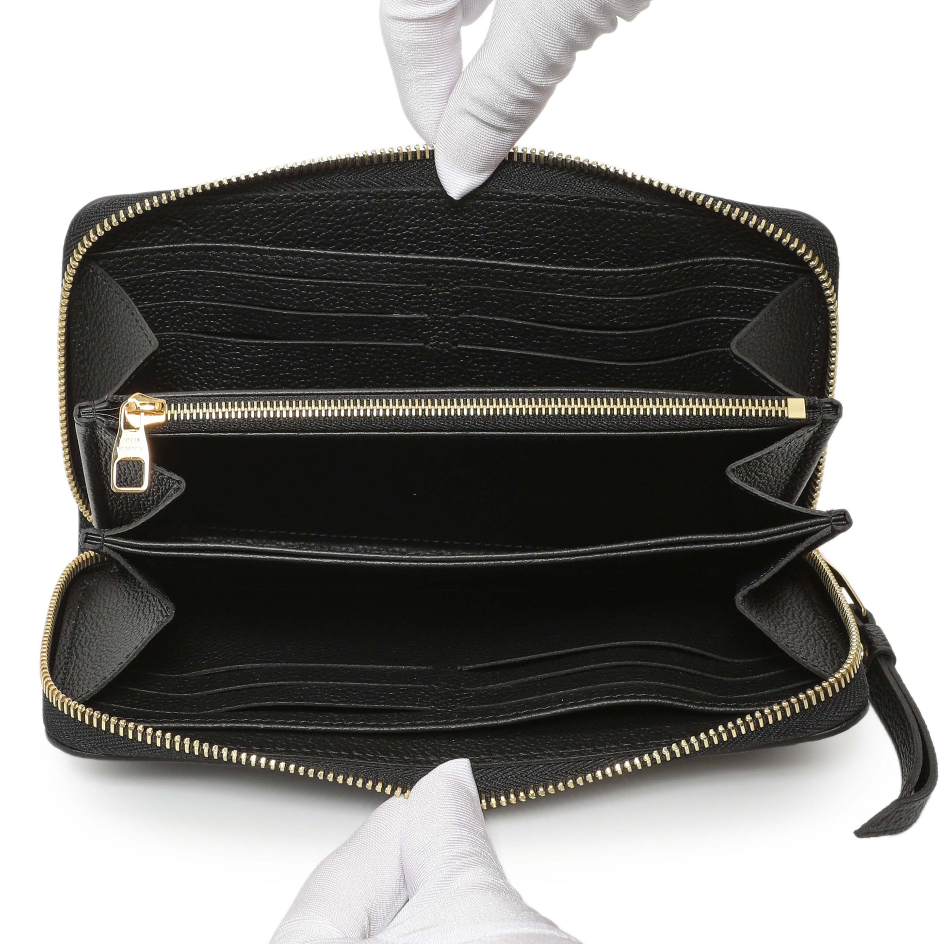 Exclusive Louis Vuitton Black Empreinte Zippy Wallet — Lifestyle View