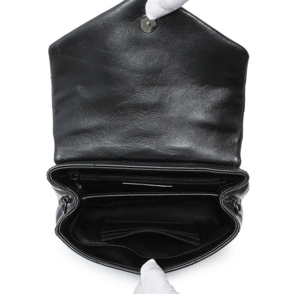 Exclusive Saint Laurent Black Calfskin Monogram Toy Loulou Crossbody — Alternate View 8